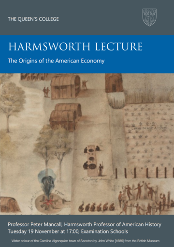 Poster - Harmsworth Lecture 2019 by Peter Mancall